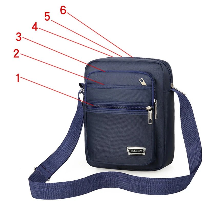 Men's Shoulder Bag Business Leisure Large Capacity Portable Handbag Multi Layer Waterproof Summer Male's Crossbody Bags