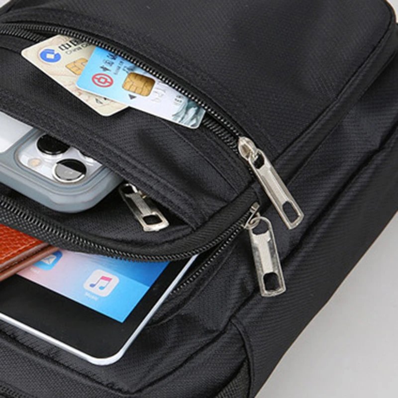 Men's Shoulder Bag Business Leisure Large Capacity Portable Handbag Multi Layer Waterproof Summer Male's Crossbody Bags