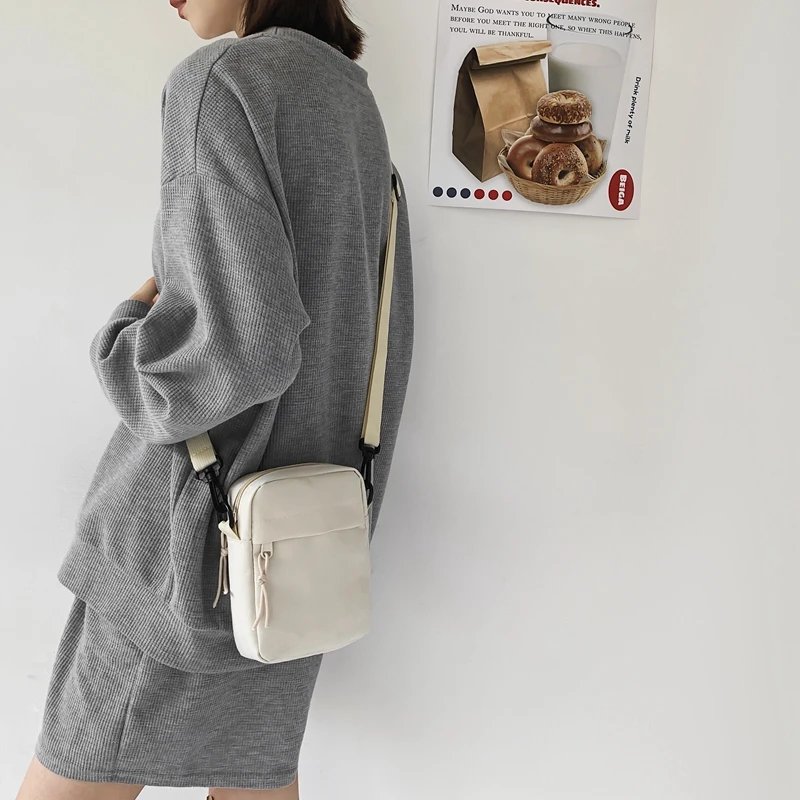 Messenger Sling Bags For Men Casual Canvas Small Zipper Crossbody Pouch Simple Small Crossbody Shoulder Bag Men Bag