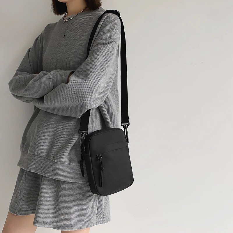 Messenger Sling Bags For Men Casual Canvas Small Zipper Crossbody Pouch Simple Small Crossbody Shoulder Bag Men Bag