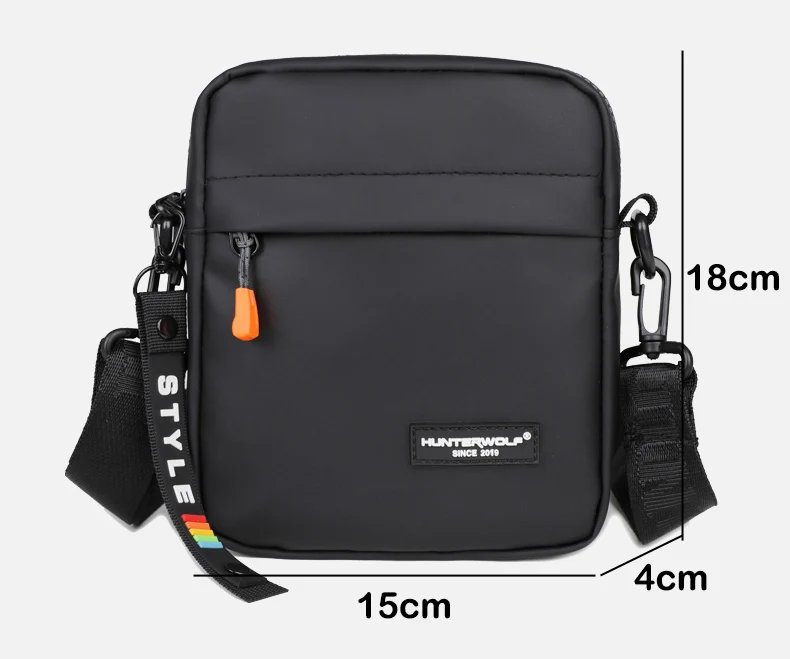 Messenger Sling Bags For Men Casual Oxford Small Zipper Crossbody Pouch Simple Mini Crossbody Phone Bag Male Side Shoulder Bag