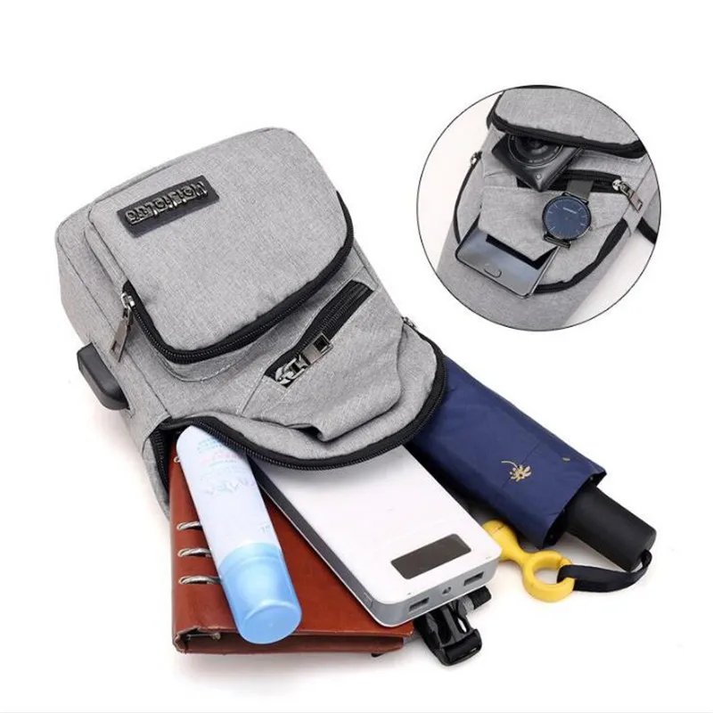 Men's Crossbody Bags Men's USB Chest Bag Designer Messenger bag Leather Shoulder Bags Diagonal Package 2023 new Back Pack Travel