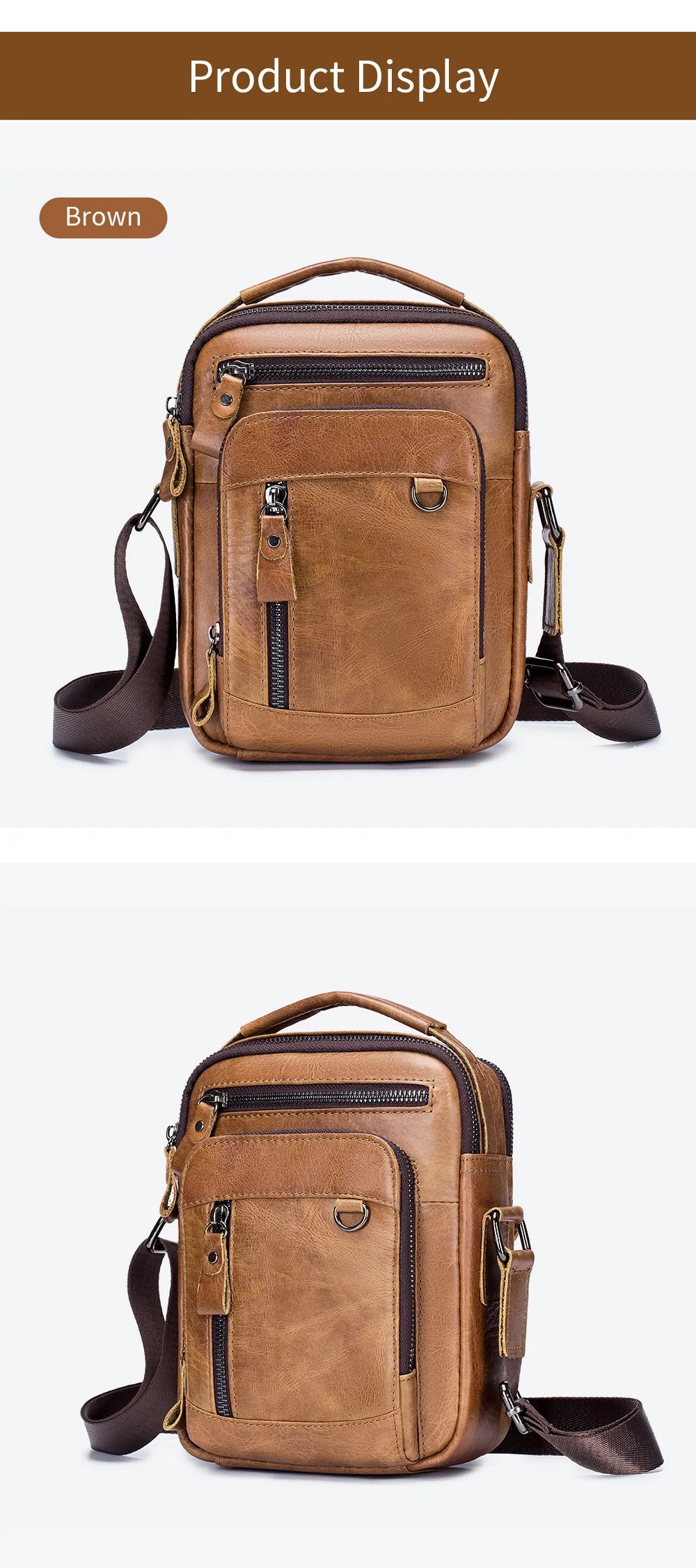 Brand 100% Genuine Leather Men's Shoulder Bags Messenger Bag for Men Crossbody Bags new Small Man Designer Handbag Bolso Male