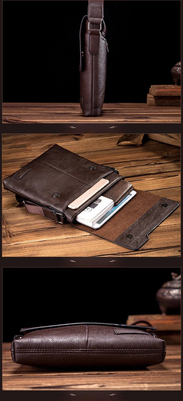 Newest Man Messenger Bag Men Pu Leather Shoulder Bags Business Crossbody Casual Bag Vintage Handbag Free Shipping