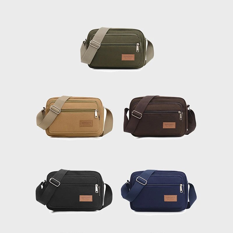Men Canvas Shoulder Bags Casual Tote Travel Men's Crossbody Bag Luxury Messenger Bags Multi Pocket Bag Men Purses And Handbags