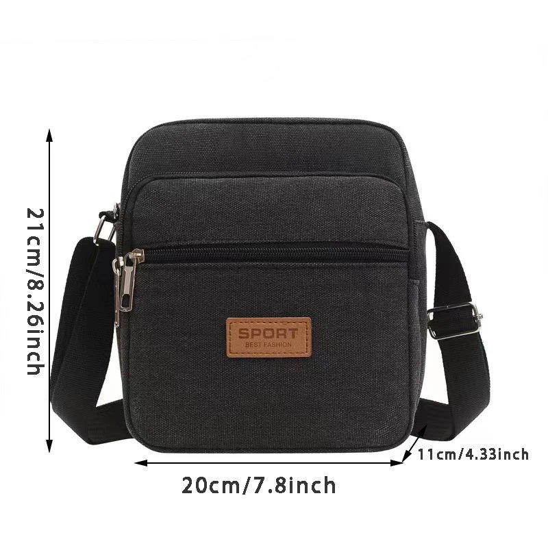 Men Canvas Shoulder Bags Casual Tote Travel Men's Crossbody Bag Luxury Messenger Bags Multi Pocket Bag Men Purses And Handbags