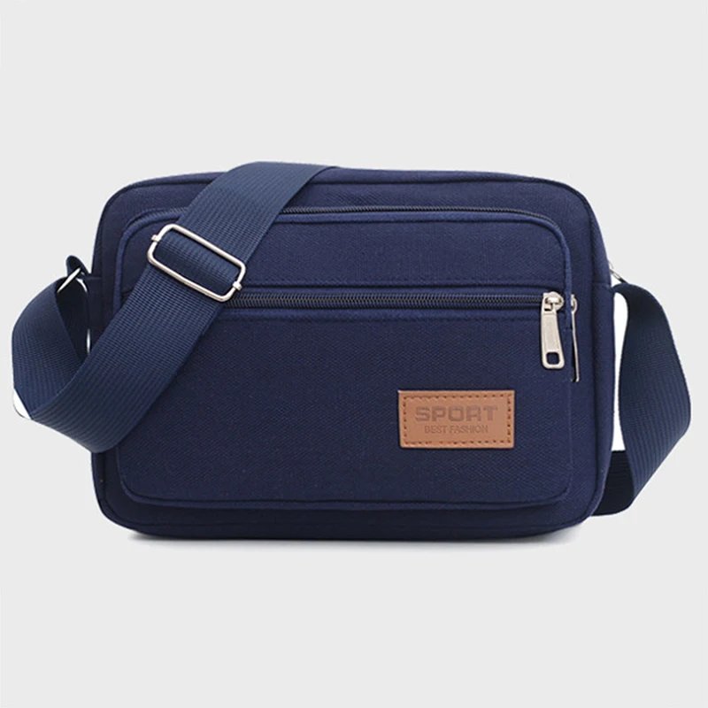 Men Canvas Shoulder Bags Casual Tote Travel Men's Crossbody Bag Luxury Messenger Bags Multi Pocket Bag Men Purses And Handbags