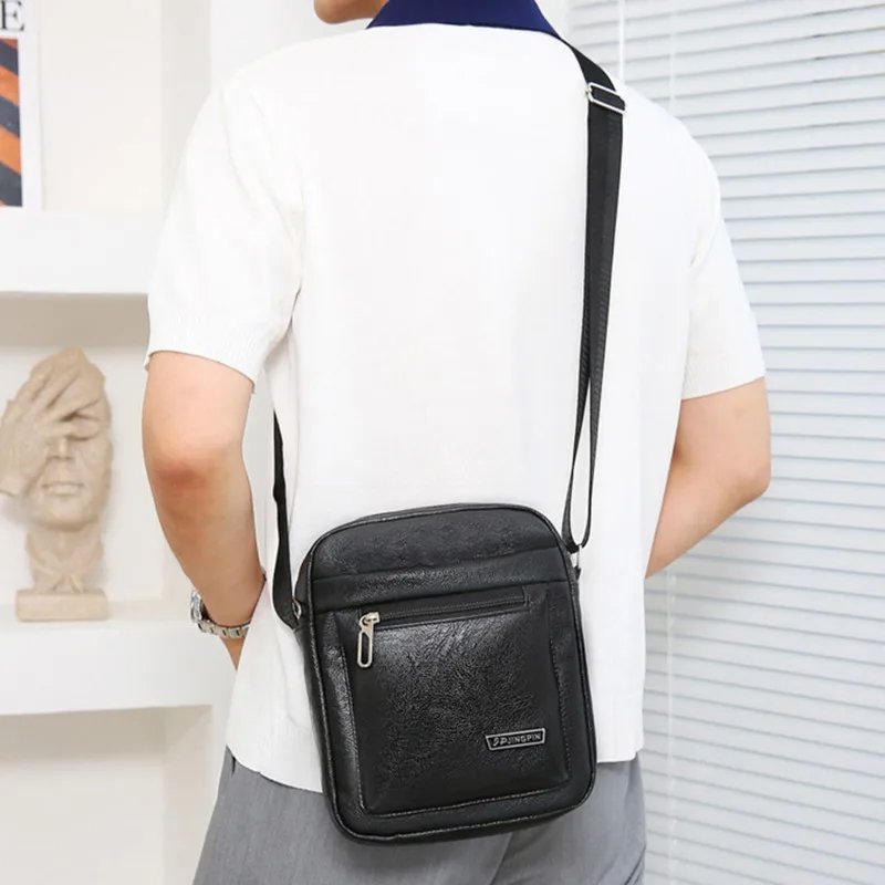 Men's Genuine Leather Crossbody Shoulder Bags High quality Tote Fashion Business Man Messenger Bag Leather Bags fanny pack