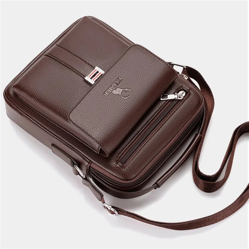Men's Genuine Leather Crossbody Shoulder Bags High quality Tote Fashion Business Man Messenger Bag Leather Bags fanny pack