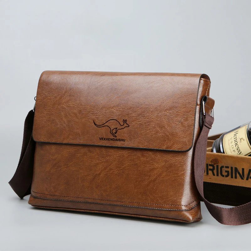 Luxury Brand Men Sling Bag Leather Side Shoulder Bag For Men Husband Gift Business Messenger Crossbody Bag Male Handbag