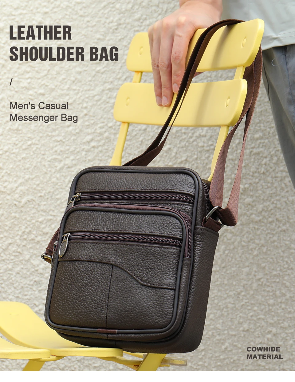 Hot-sale Men's Shoulder Bags Casual Messenger Bag Genuine Leather Gift for Man Hot-sale Men's Shoulder Bags Casual Messenger Bag Genuine Leather Gift for Man