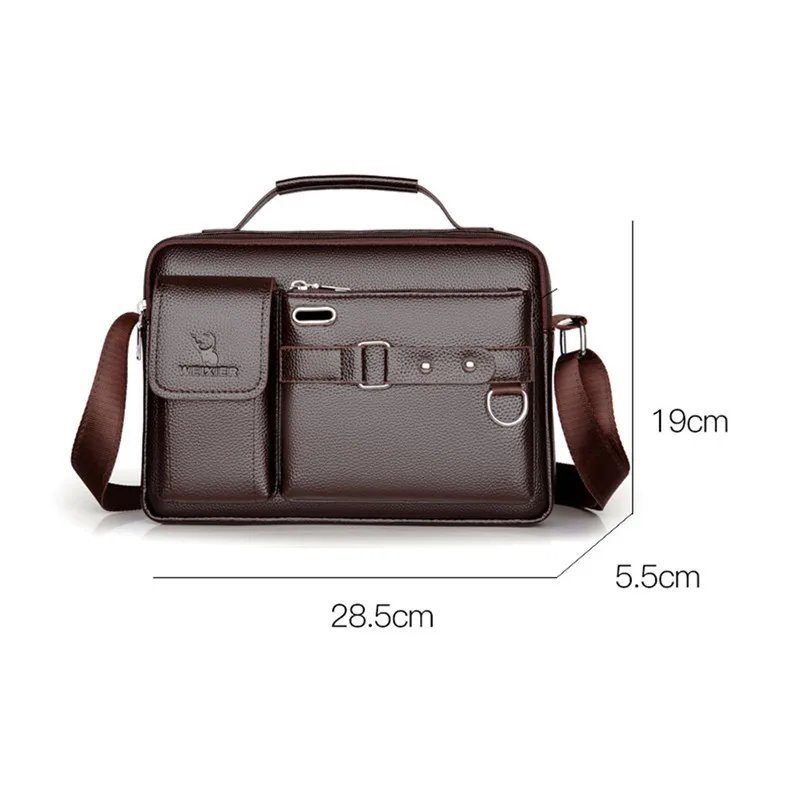 2023 Brand Men Shoulder Bag for 10.4 inches Ipad PU Leather Business Handbags Men Messenger Bags Fashion Man Crossbody Bag