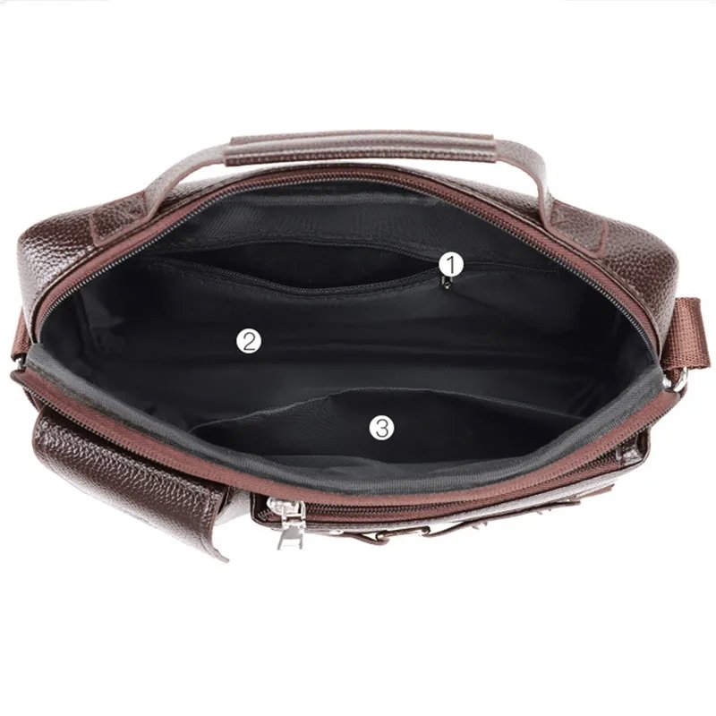 2023 Brand Men Shoulder Bag for 10.4 inches Ipad PU Leather Business Handbags Men Messenger Bags Fashion Man Crossbody Bag