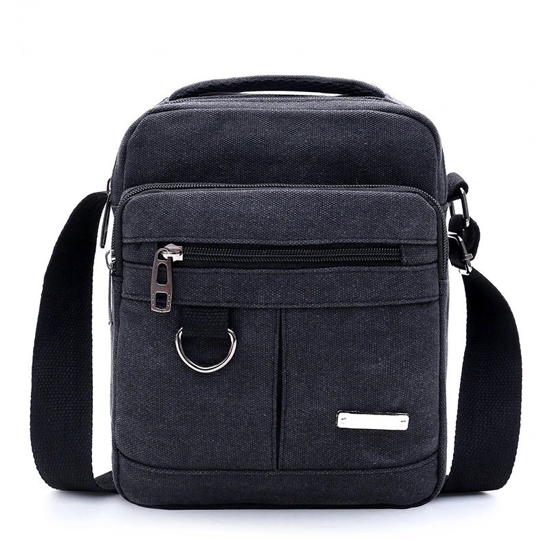 Shoulder Bag Men's New Korean Style Canvas Messenger Bag Outdoor Leisure Travel Portable Shoulder Bag Purse Handbag
