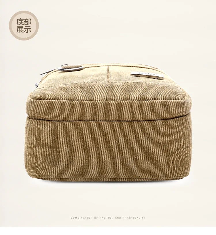 Shoulder Bag Men's New Korean Style Canvas Messenger Bag Outdoor Leisure Travel Portable Shoulder Bag Purse Handbag