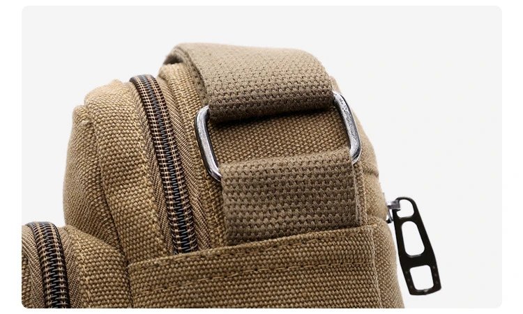 Shoulder Bag Men's New Korean Style Canvas Messenger Bag Outdoor Leisure Travel Portable Shoulder Bag Purse Handbag