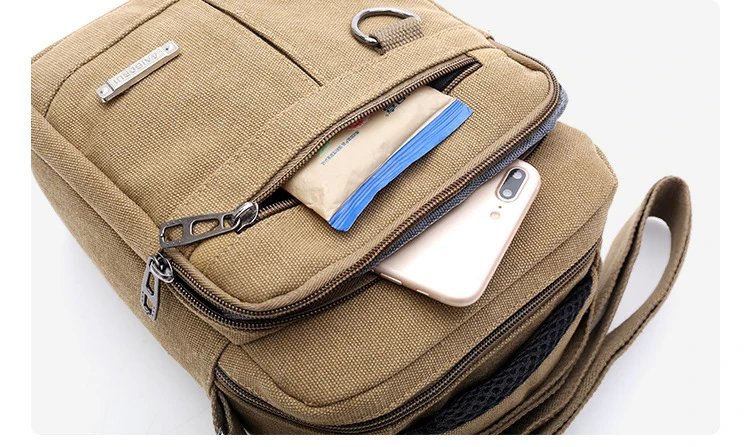 Shoulder Bag Men's New Korean Style Canvas Messenger Bag Outdoor Leisure Travel Portable Shoulder Bag Purse Handbag