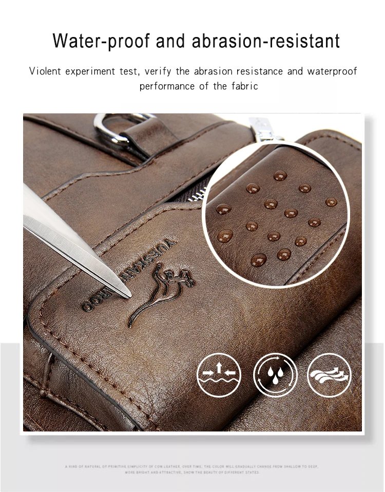 Luxury Brand Men Sling Bag Leather Side Shoulder Bag For Men Husband Gift Business Messenger Crossbody Bag Male Handbag