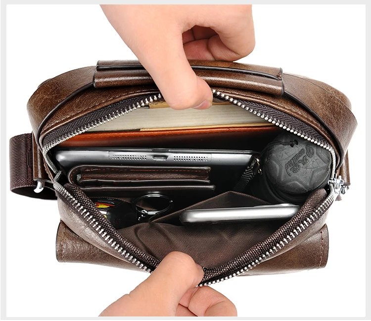 Luxury Brand Men Sling Bag Leather Side Shoulder Bag For Men Husband Gift Business Messenger Crossbody Bag Male Handbag