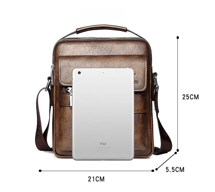 Luxury Brand Men Sling Bag Leather Side Shoulder Bag For Men Husband Gift Business Messenger Crossbody Bag Male Handbag