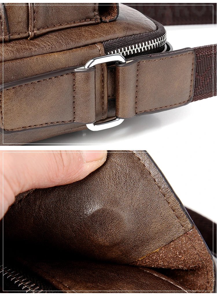 Luxury Brand Men Sling Bag Leather Side Shoulder Bag For Men Husband Gift Business Messenger Crossbody Bag Male Handbag