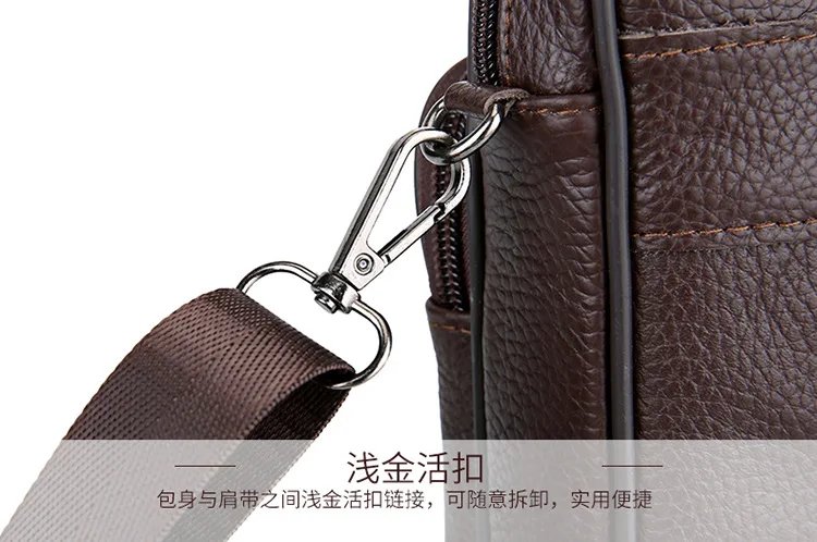 Solid Color Genuine Leather Shoulder Waist Bags Men Fanny Belt Packs Phone Pouch Casual Crossbody Bags сумка мужская