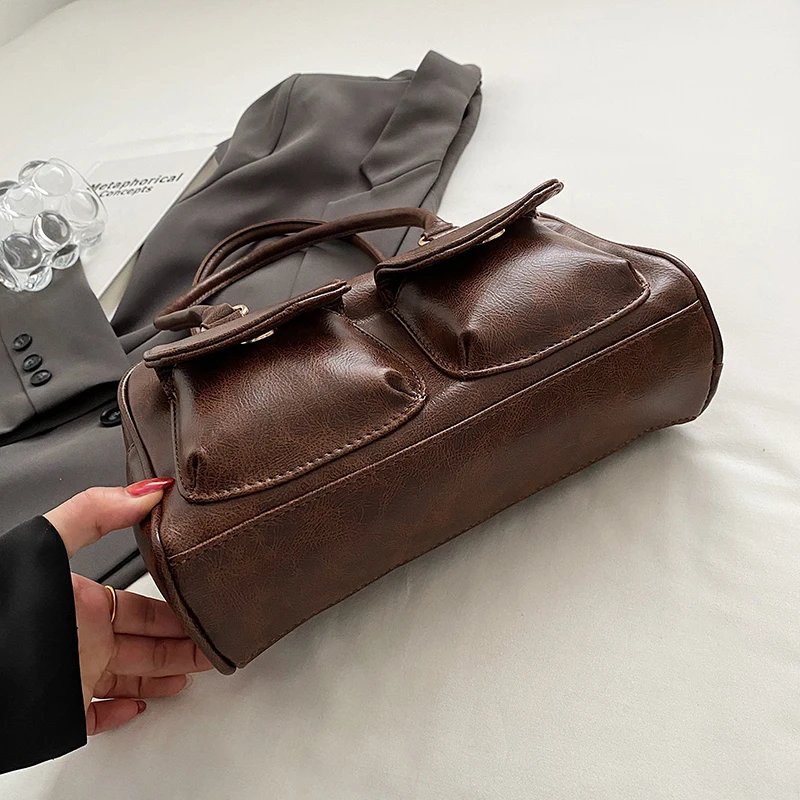 Small Double Pockets Shoulder Bags for Women 2023 New Fashion Trend Designer Underarm Bag Female Handbags and Purses