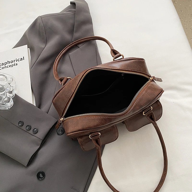 Small Double Pockets Shoulder Bags for Women 2023 New Fashion Trend Designer Underarm Bag Female Handbags and Purses