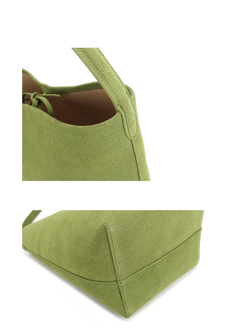 Motingsome Soft Cowhdie Minimalism Women Bucket Bag Elegant French Style Lady Large Tote Bag Luxury Thick Real Leather Bag 2022 Motingsome Soft Cowhdie Minimalism Women Bucket Bag Elegant French Style Lady Large Tote Bag Luxury Thick Real Leather Bag 2022
