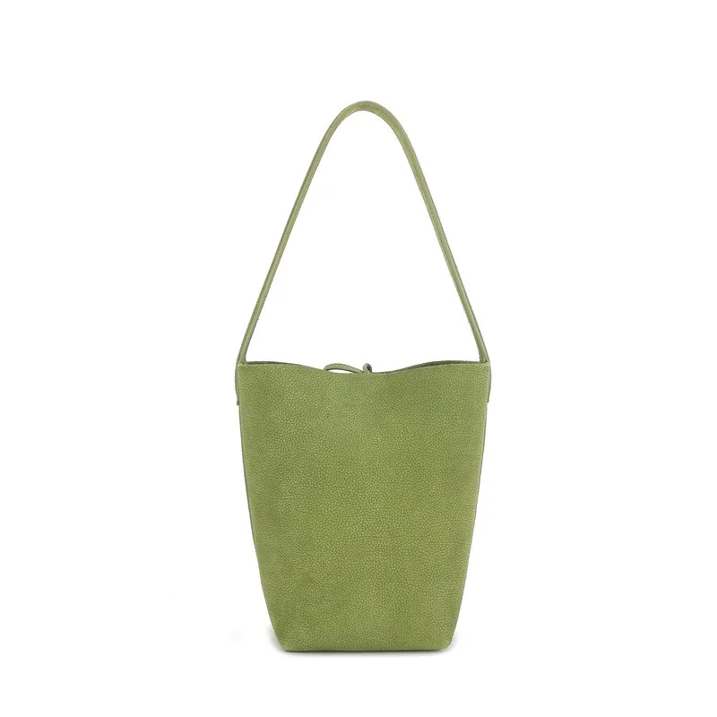Motingsome Soft Cowhdie Minimalism Women Bucket Bag Elegant French Style Lady Large Tote Bag Luxury Thick Real Leather Bag 2022 Motingsome Soft Cowhdie Minimalism Women Bucket Bag Elegant French Style Lady Large Tote Bag Luxury Thick Real Leather Bag 2022