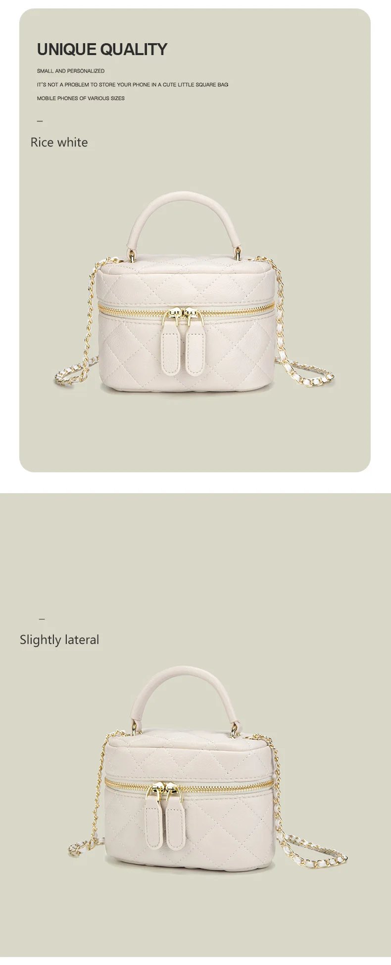 New Mini Quilted Chain Diamond Checkered Women's Crossbody Bag Fashion Mini Designer Handbag High Quality PU Women's Small Bag