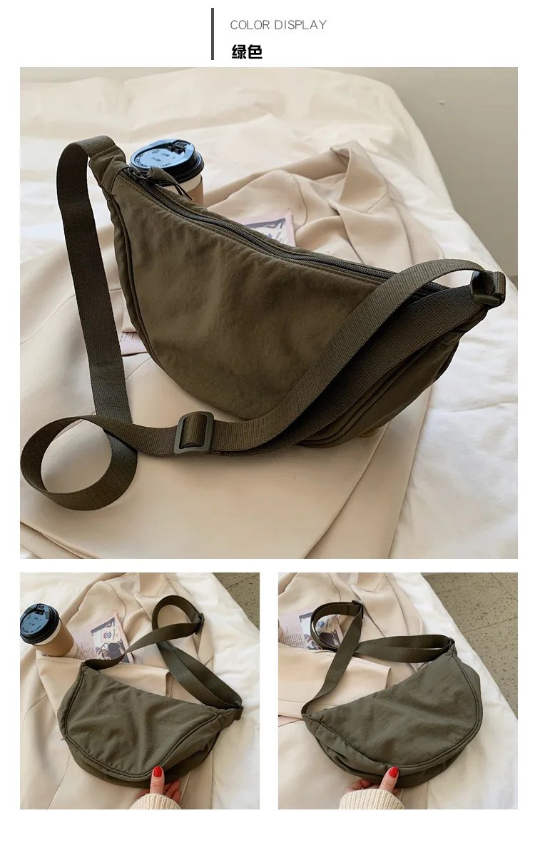 Casual Nylon Hobos Crossbody Bag for Women Designer Shoulder Bags Large Capacity Tote Lady Travel Shopper Bag Female Purses 2023