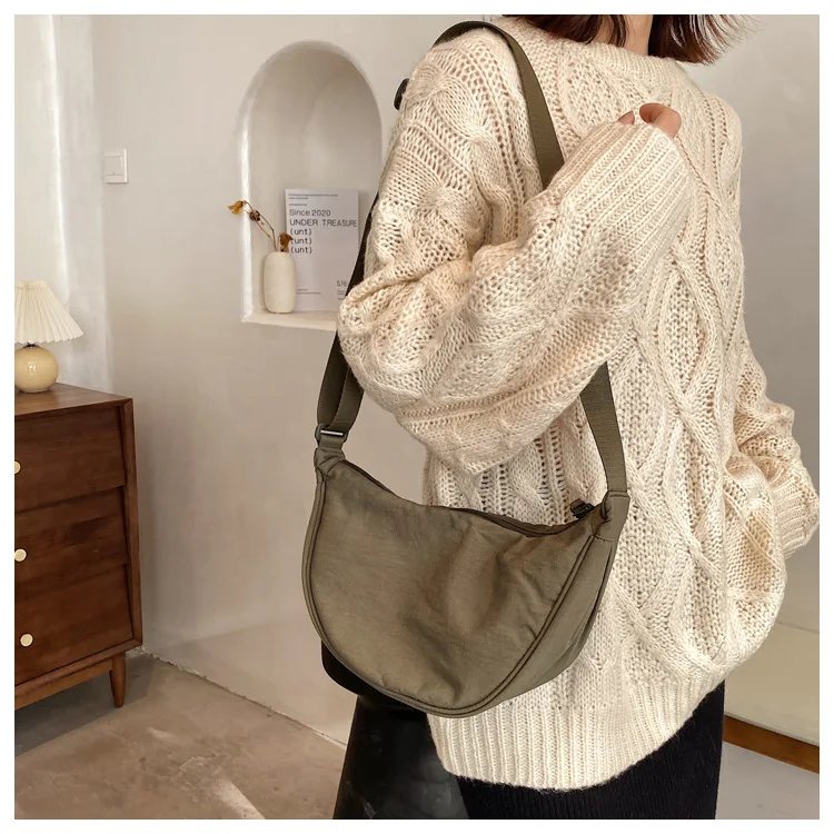 Casual Nylon Hobos Crossbody Bag for Women Designer Shoulder Bags Large Capacity Tote Lady Travel Shopper Bag Female Purses 2023