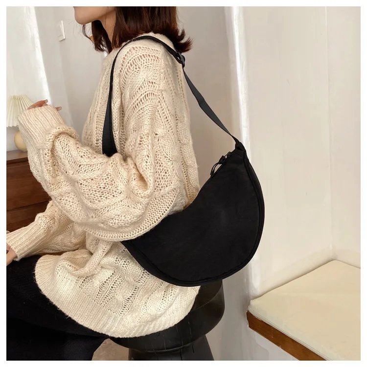 Casual Nylon Hobos Crossbody Bag for Women Designer Shoulder Bags Large Capacity Tote Lady Travel Shopper Bag Female Purses 2023