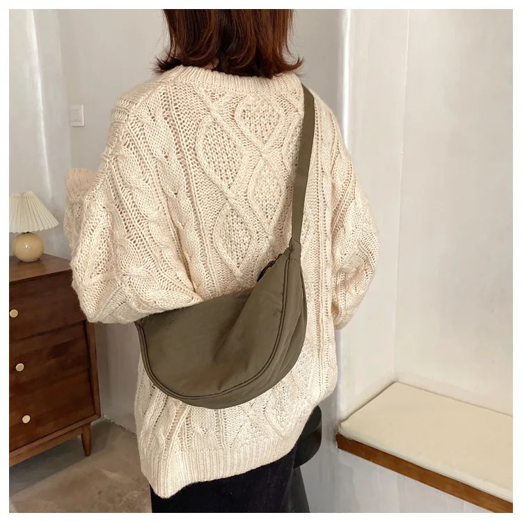 Casual Nylon Hobos Crossbody Bag for Women Designer Shoulder Bags Large Capacity Tote Lady Travel Shopper Bag Female Purses 2023
