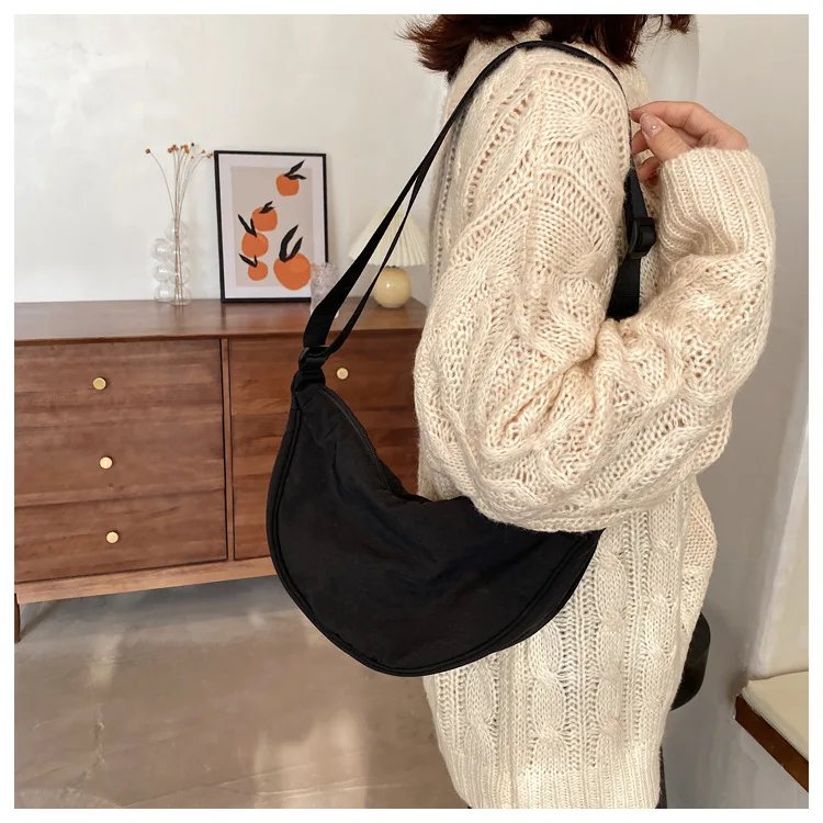 Casual Nylon Hobos Crossbody Bag for Women Designer Shoulder Bags Large Capacity Tote Lady Travel Shopper Bag Female Purses 2023