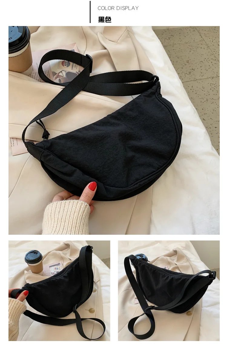 Casual Nylon Hobos Crossbody Bag for Women Designer Shoulder Bags Large Capacity Tote Lady Travel Shopper Bag Female Purses 2023