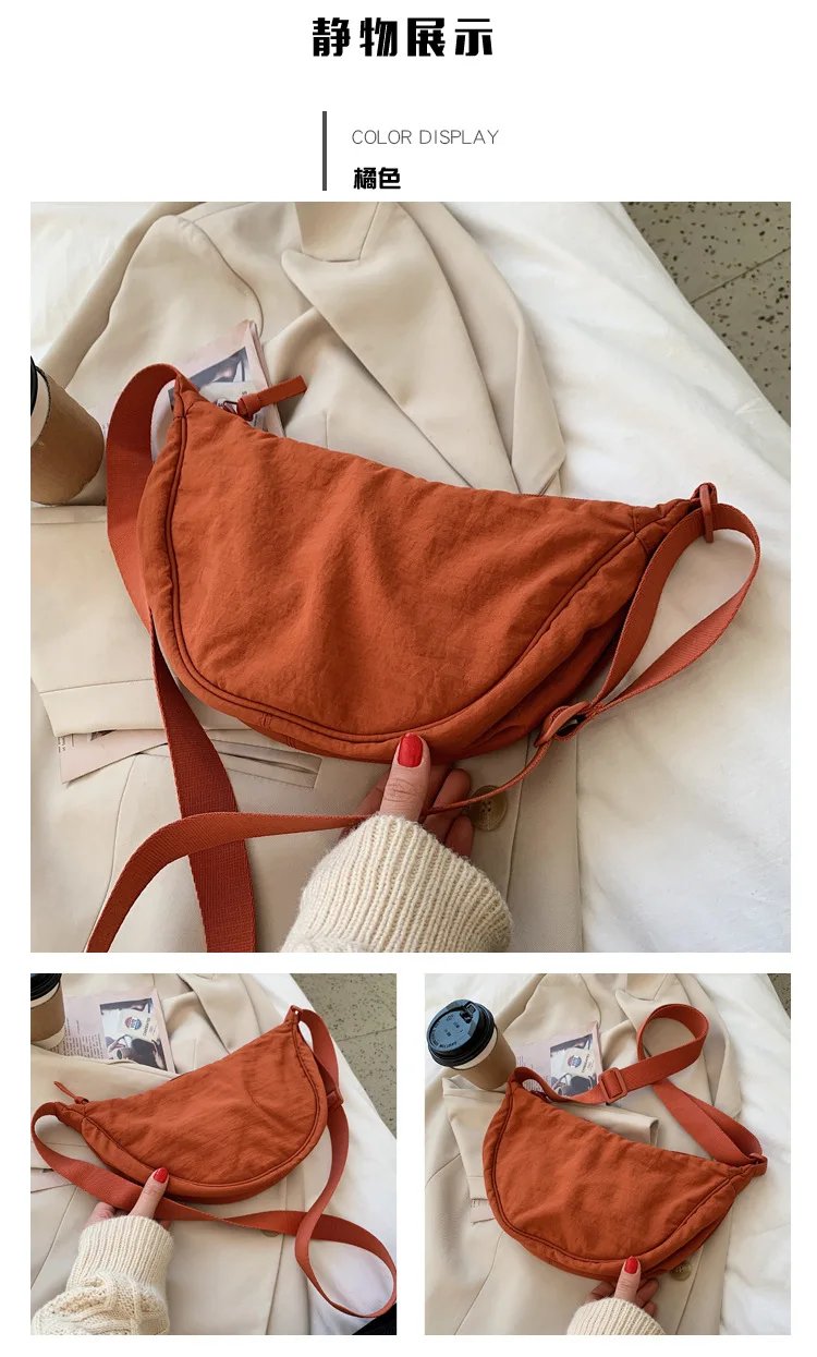 Casual Nylon Hobos Crossbody Bag for Women Designer Shoulder Bags Large Capacity Tote Lady Travel Shopper Bag Female Purses 2023