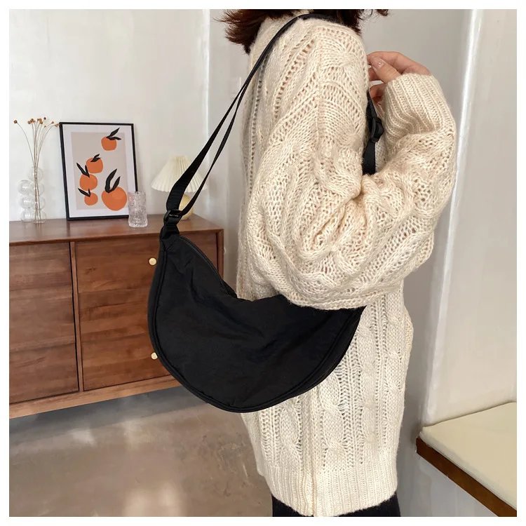 Casual Nylon Hobos Crossbody Bag for Women Designer Shoulder Bags Large Capacity Tote Lady Travel Shopper Bag Female Purses 2023