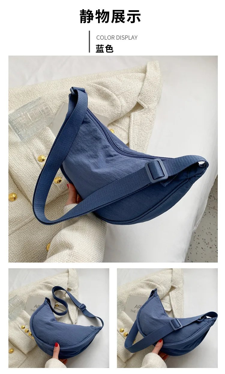 Casual Nylon Hobos Crossbody Bag for Women Designer Shoulder Bags Large Capacity Tote Lady Travel Shopper Bag Female Purses 2023