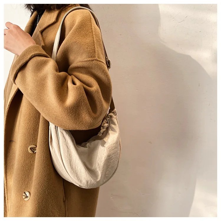 Casual Nylon Hobos Crossbody Bag for Women Designer Shoulder Bags Large Capacity Tote Lady Travel Shopper Bag Female Purses 2023