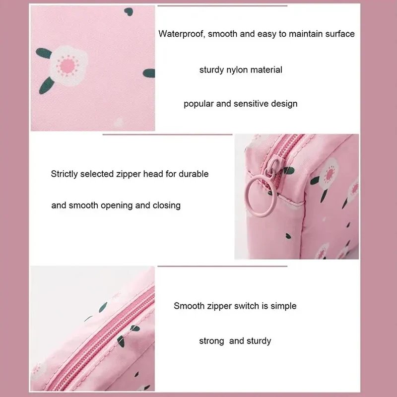 Girls Diaper Sanitary Napkin Storage Bag Nylon Sanitary Pads Package Bags Coin Purse Jewelry Organizer Credit Card Pouch Case