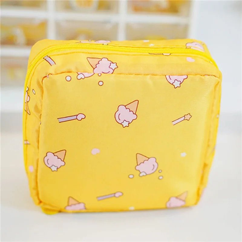 Girls Diaper Sanitary Napkin Storage Bag Nylon Sanitary Pads Package Bags Coin Purse Jewelry Organizer Credit Card Pouch Case