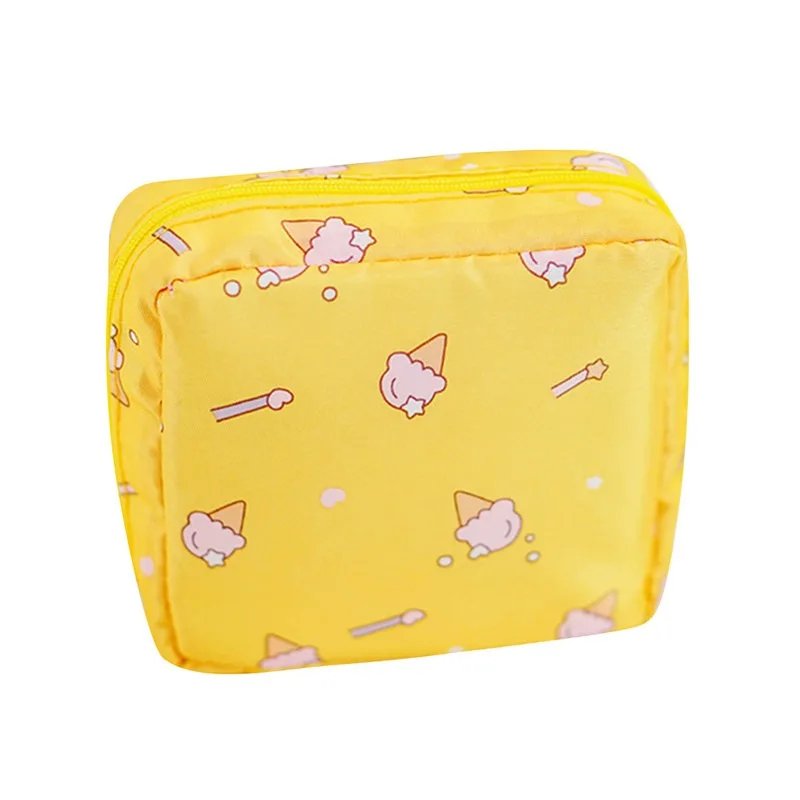 Girls Diaper Sanitary Napkin Storage Bag Nylon Sanitary Pads Package Bags Coin Purse Jewelry Organizer Credit Card Pouch Case