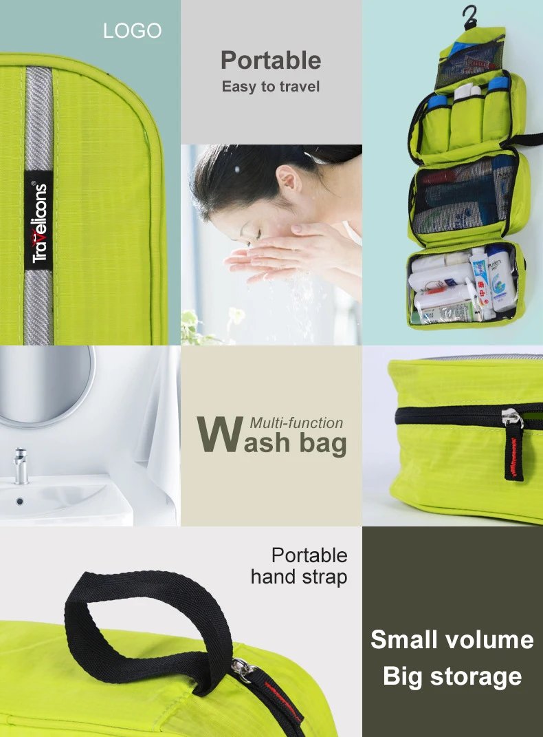 New Hanging Toiletry Bag Travel Toiletry Wash Organizer Kit for Men Women Cosmetics Make Up Sturdy Hanging Hook Shower Bags