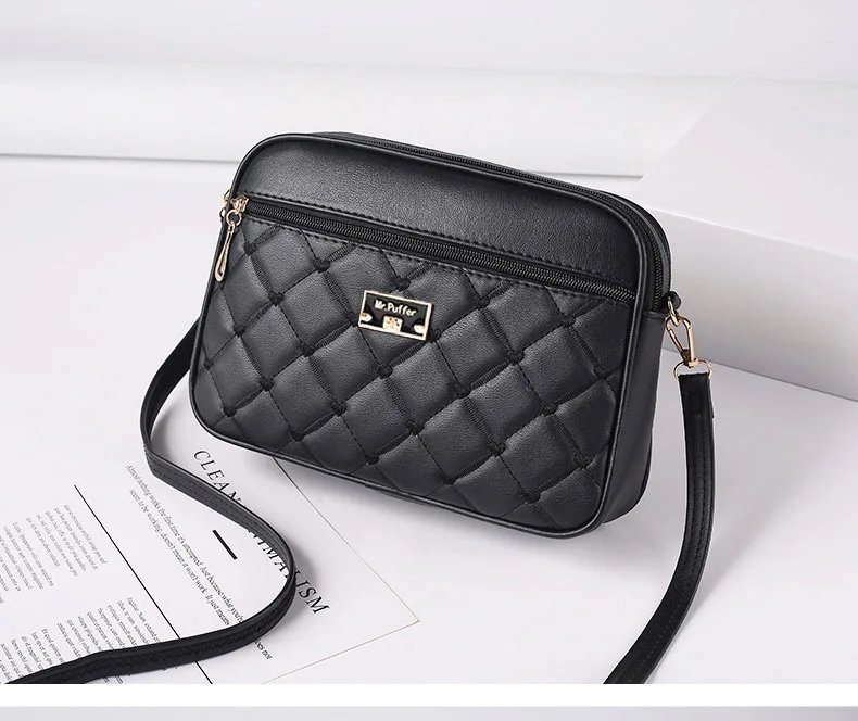 2024 Women's One Shoulder Small Square Handbag New Cross Border Foreign Trade Lingge PU Crossbody Versatile Small Messenger Bag 2024 Women's One Shoulder Small Square Handbag New Cross Border Foreign Trade Lingge PU Crossbody Versatile Small Messenger Bag