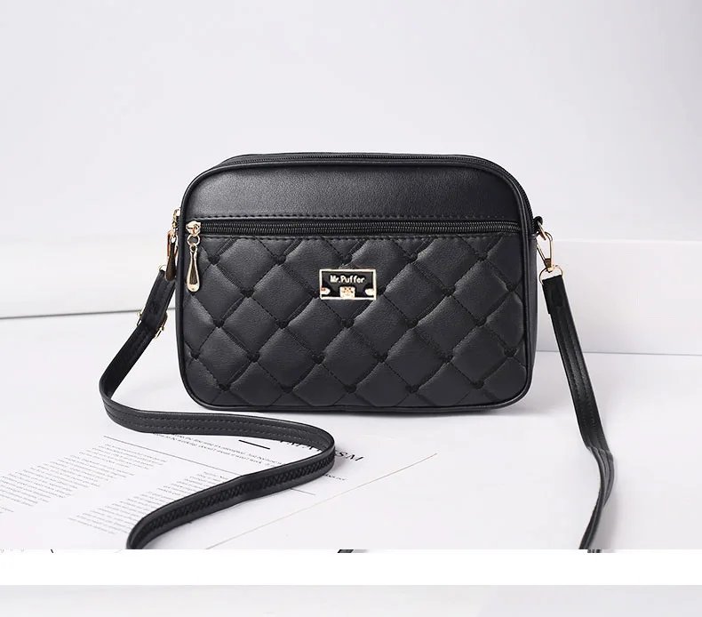 2024 Women's One Shoulder Small Square Handbag New Cross Border Foreign Trade Lingge PU Crossbody Versatile Small Messenger Bag 2024 Women's One Shoulder Small Square Handbag New Cross Border Foreign Trade Lingge PU Crossbody Versatile Small Messenger Bag