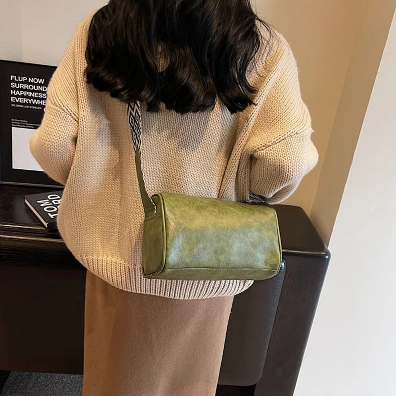 Vintage PU Leather Women Small Handbag and Purse Fashion Boston Pillow Crossbody Bag Luxury Design Female Designer Shoulder Bag Vintage PU Leather Women Small Handbag and Purse Fashion Boston Pillow Crossbody Bag Luxury Design Female Designer Shoulder Bag