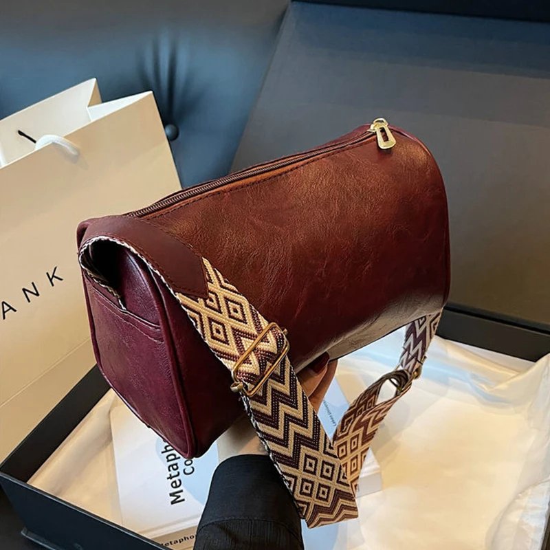 Vintage PU Leather Women Small Handbag and Purse Fashion Boston Pillow Crossbody Bag Luxury Design Female Designer Shoulder Bag Vintage PU Leather Women Small Handbag and Purse Fashion Boston Pillow Crossbody Bag Luxury Design Female Designer Shoulder Bag