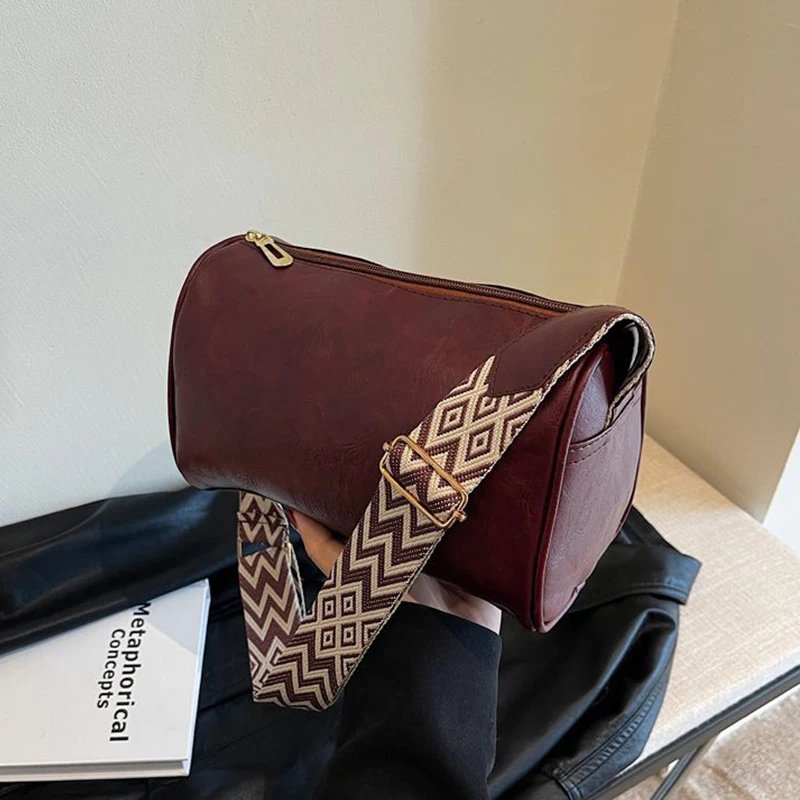 Vintage PU Leather Women Small Handbag and Purse Fashion Boston Pillow Crossbody Bag Luxury Design Female Designer Shoulder Bag Vintage PU Leather Women Small Handbag and Purse Fashion Boston Pillow Crossbody Bag Luxury Design Female Designer Shoulder Bag